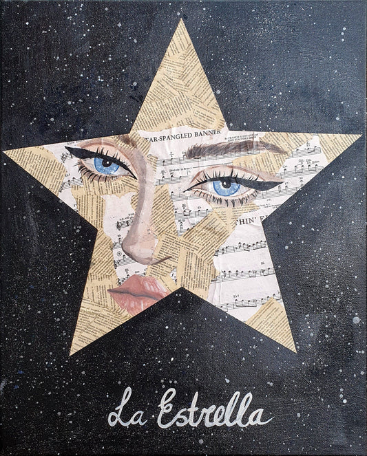 Danielle O'Reilly Art Art La Estrella [framed] - HELD BY GALLERY Painting Artwork Wall decor Portrait Art Celebrity Canvas