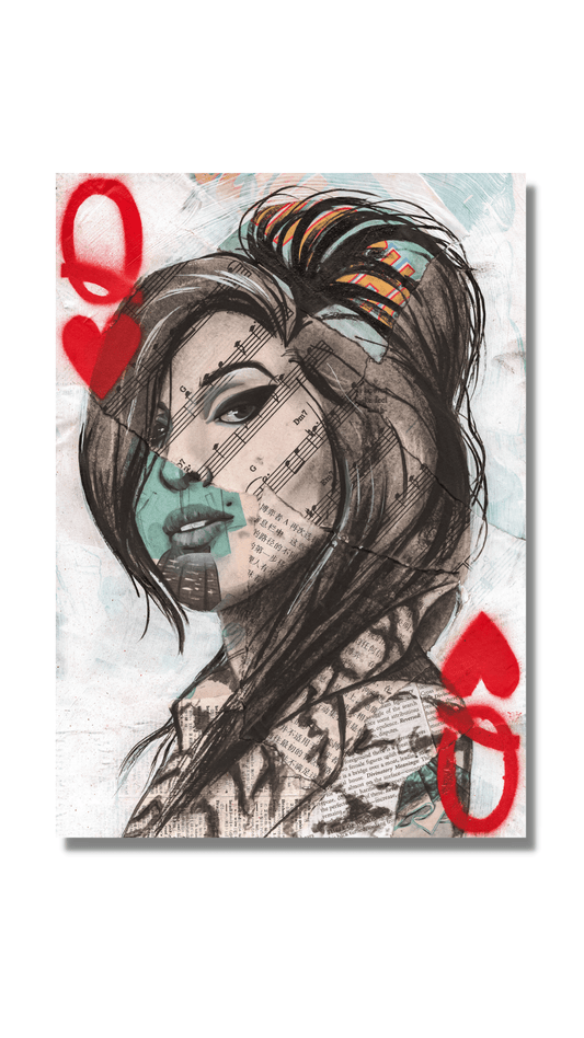 Danielle O'Reilly Art Amy Winehouse [framed] - HELD BY GALLERY Painting Artwork Wall decor Portrait Art Celebrity Canvas