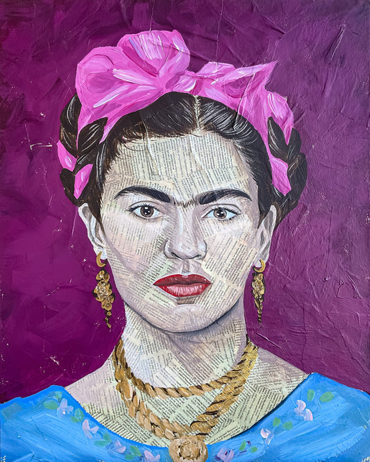 Danielle O'Reilly Art Art Frida Kahlo [framed] - HELD BY GALLERY Painting Artwork Wall decor Portrait Art Celebrity Canvas