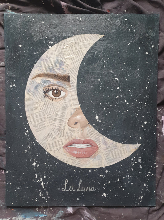 Danielle O'Reilly Art Art La Luna [framed] - HELD BY GALLERY Painting Artwork Wall decor Portrait Art Celebrity Canvas