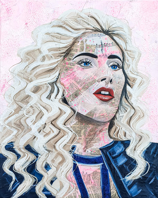 Danielle O'Reilly Art Art Lady Gaga [framed] - HELD BY GALLERY Painting Artwork Wall decor Portrait Art Celebrity Canvas
