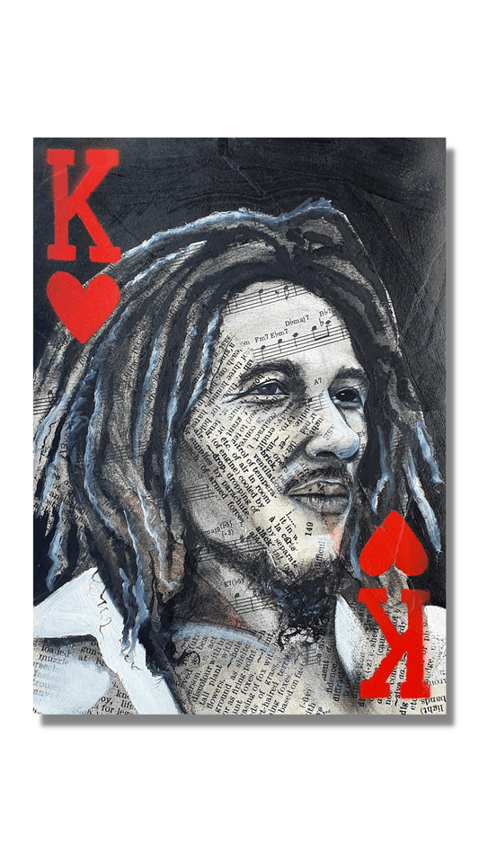 Danielle O'Reilly Art Bob Marley [framed] - HELD BY GALLERY Painting Artwork Wall decor Portrait Art Celebrity Canvas