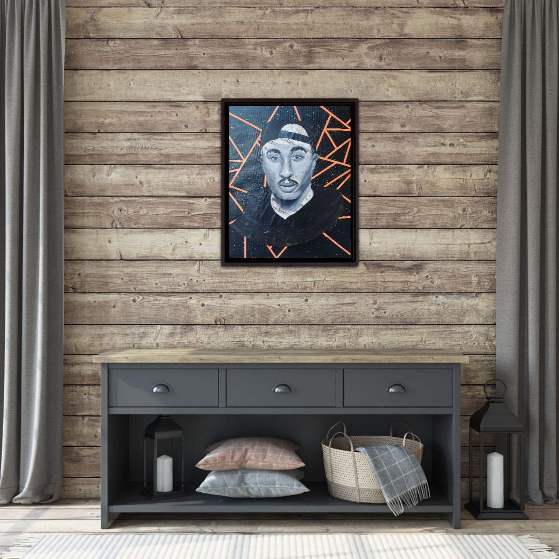 Danielle O'Reilly Art Tupac Painting Artwork Wall decor Portrait Art Celebrity Canvas